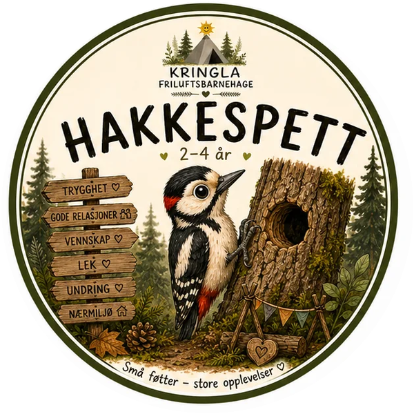 Original illustrert avdelingslogo for Hakkespett